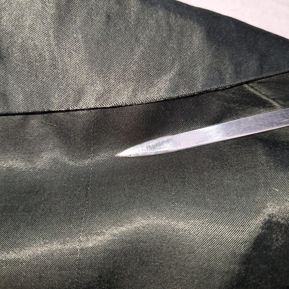 Zara Shirt Womens Small Green Satin Ruched Front Button Up Feminine Whimsygoth - Picture 6 of 7